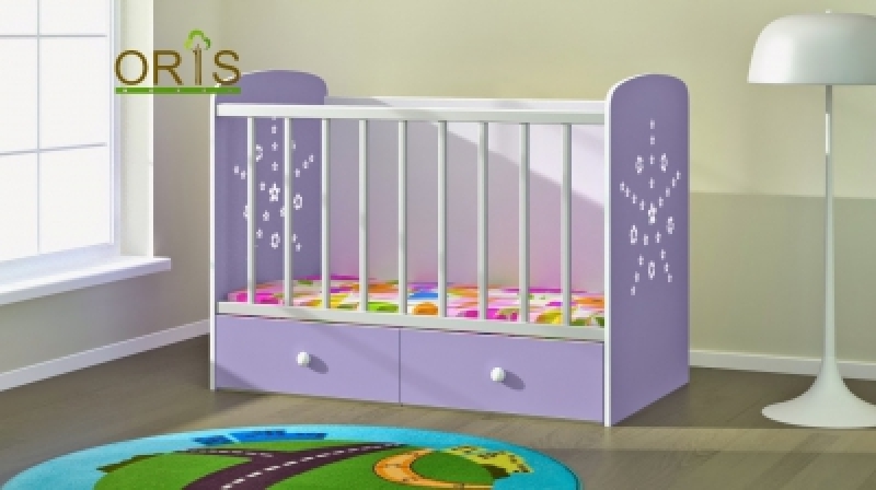 Кроватка детская  ORIS FIONA (120х60) (лиловый)