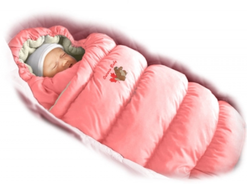 Конверт-пуховик Ontario Baby Inflated Lux (дутик 50х90) розовый