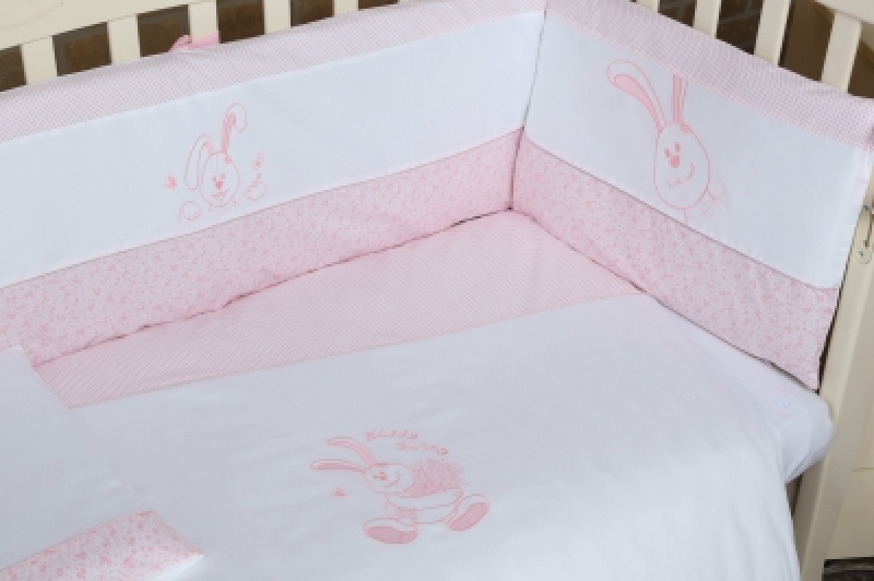 Постельный комплект  Veres"Happy Bunny pink" (6 ед.)