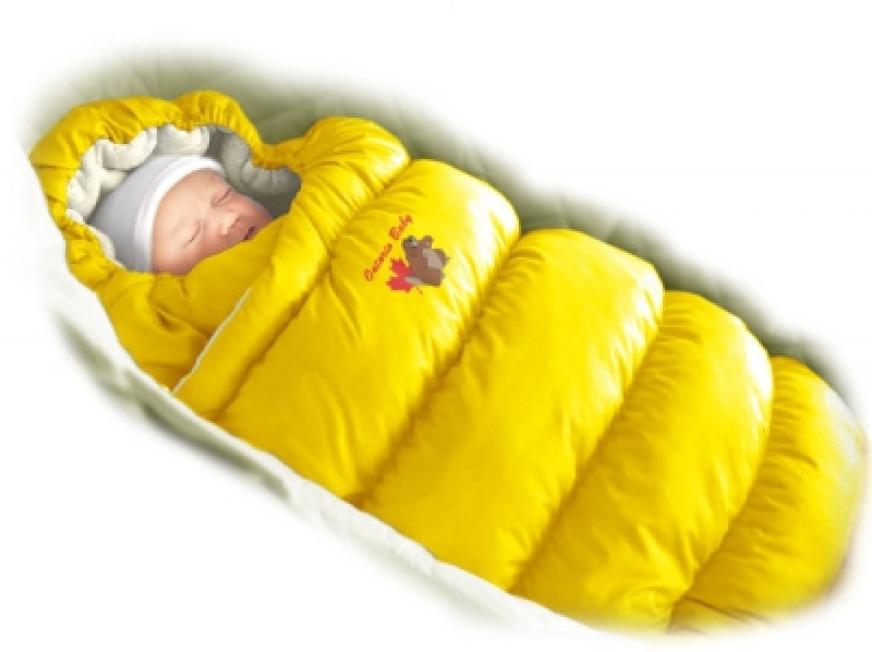 Конверт-пуховик Ontario BabyInflated Lux (дутик 50х90) желтый
