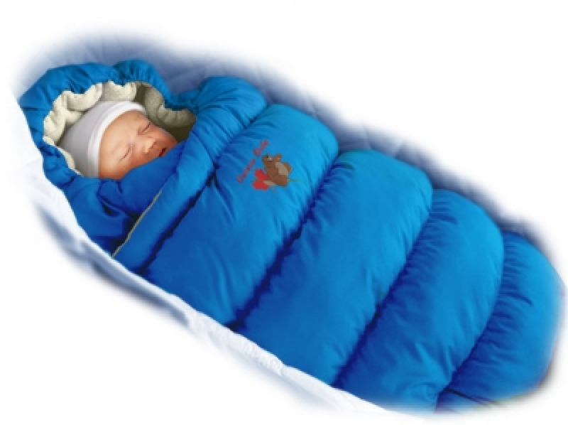 Конверт-пуховик Ontario Baby Inflated LUX(дутик 50х90) СИНИЙ