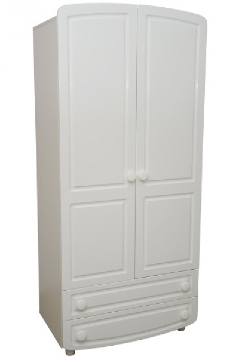 Шкаф №1 - МДФ белый (фильончастый)
